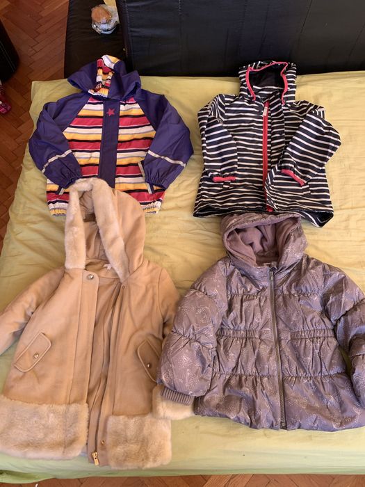 Детски якета 2-3 и 5-6 /110-116, гащеризон 2-3 год и страхотна рокля