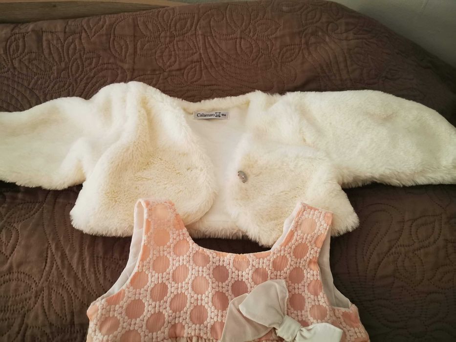 Продавам елегантна детска рокля и пухкаво болеро