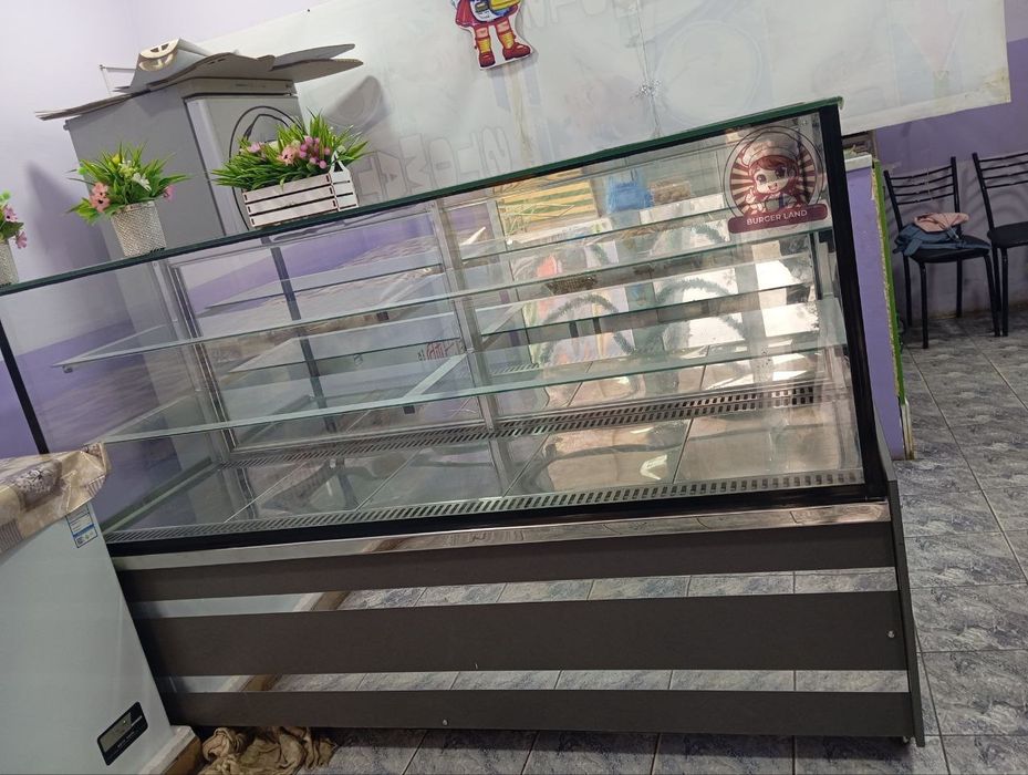 Ветрина для тортов 900$ + Кондитерская печь 800$, + Морозильник(2)