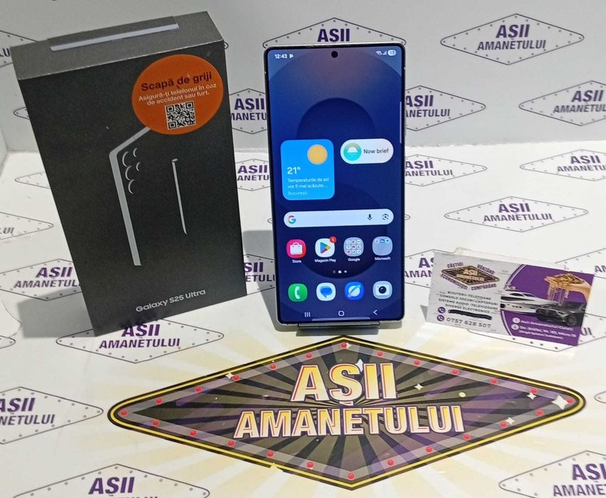 Samsung S25 Ultra,  Dual sim,  512GB,  12GB RAM, 100% Baterie, 203 Cicluri de incarcare