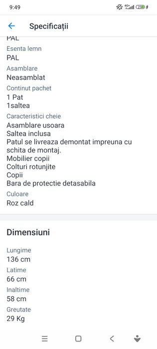 Pătuț  Minie Mouse NEGOCIABIL