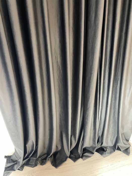 6,5 m  draperii de lux ultra premium - material blackout gri  antracit