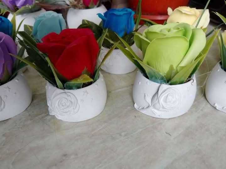 Кашпи с сапунена роза за 8март