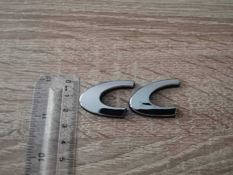 Peugeot СС Пежо CC сребриста емблема надпис