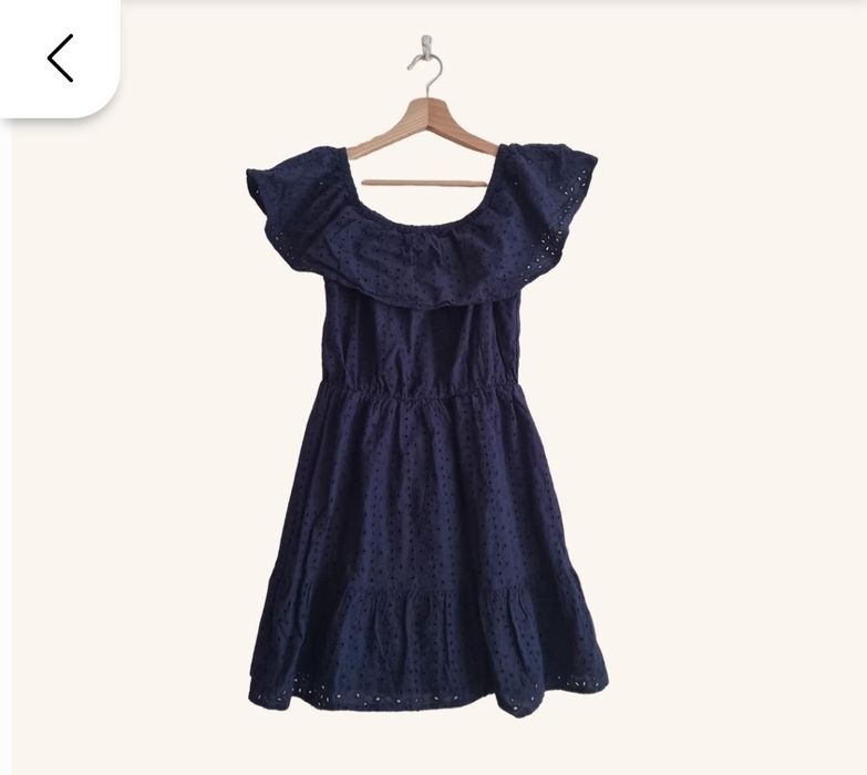 Лятна къса (мини) рокля в тъмно син цвят