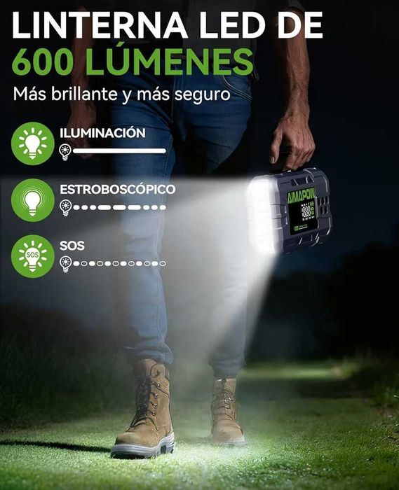 Чисто нов запечатан в целофан стартер за кола AIMAPOW A30 9000A / 2220mAh / 26.64Wh с компресор 160 PSI и фенерче, джъмп стартер