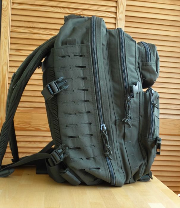 MIL-TEC Rucsac Laser Tag - Ghiozdan Rezistent Tactic Miltec pentru Vanatoare Pescuit Camping Munte Munca Armata - Marime 36 Litri Oliv - SKU 14002701