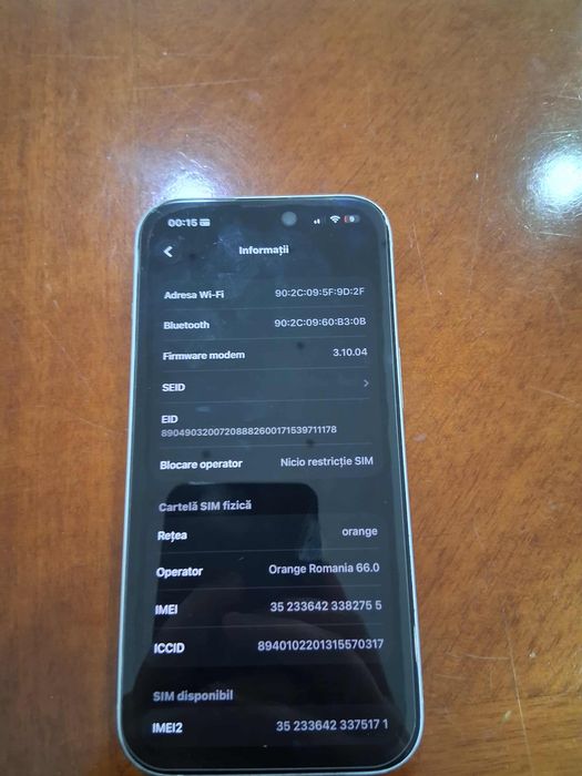 Vand iphone 15 128GB