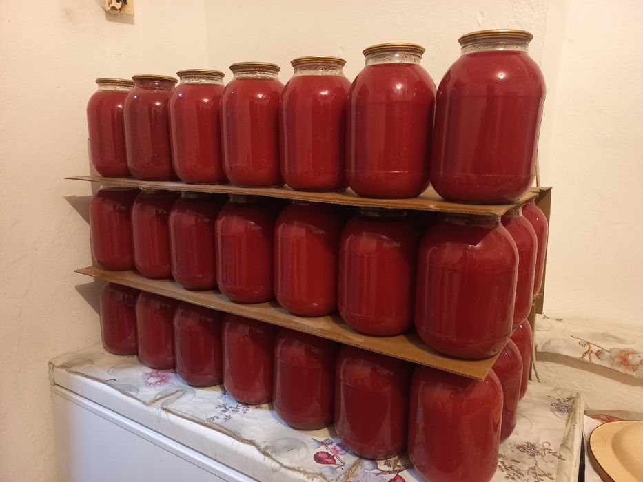 Огурцы,  томатный сок