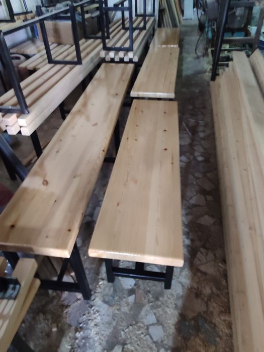 Скамейка со сплошной сидушкой 1,2 м