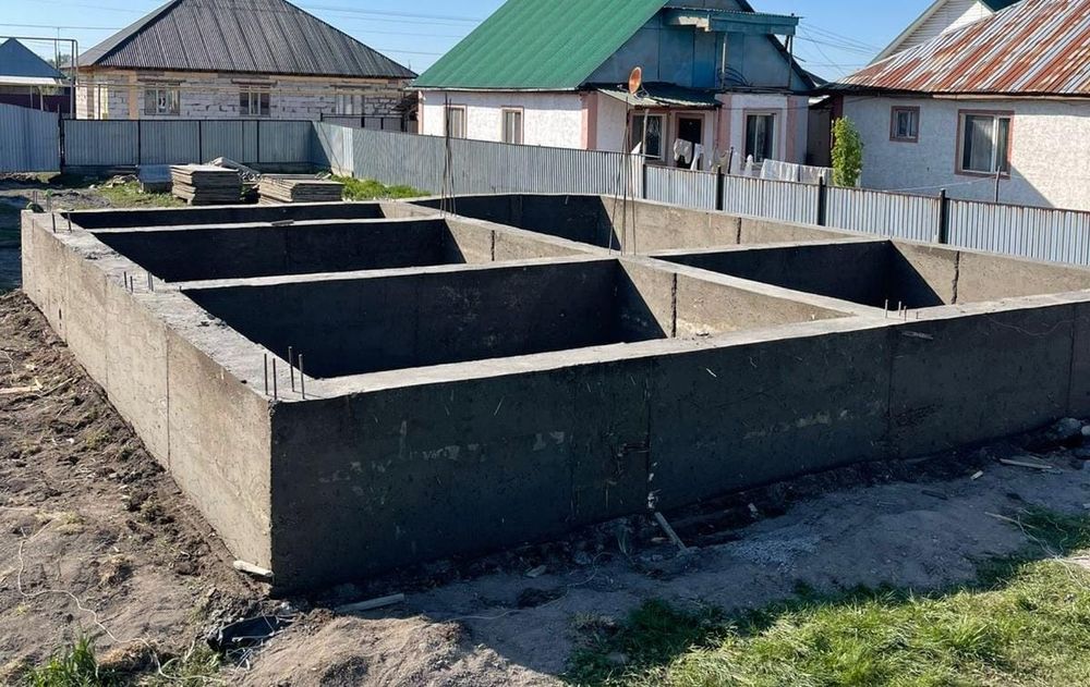 Заливка фундамент