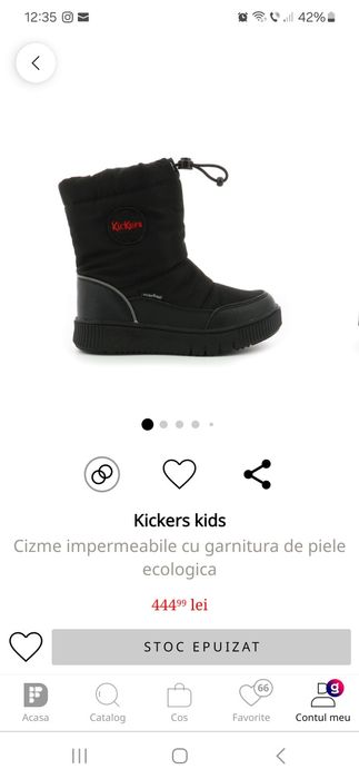Ghete de zăpadă Kickers,măr.36, noi,cu etichetă