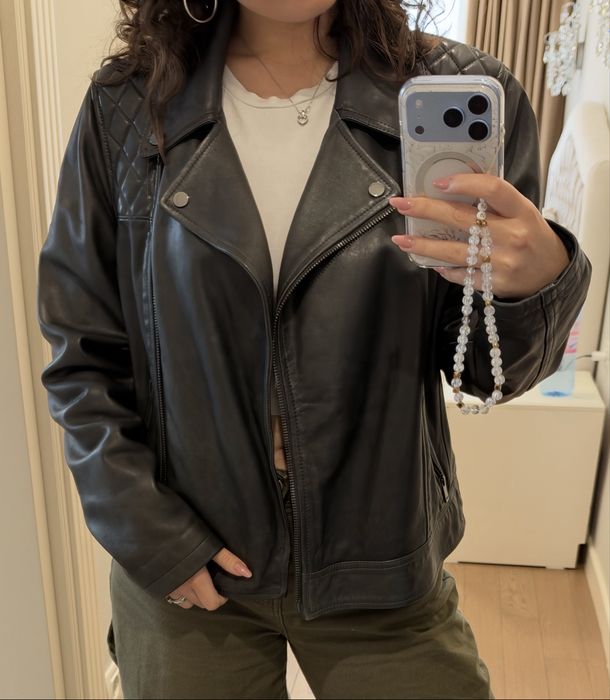 Geacă de piele naturală Massimo Dutti, mărimea L