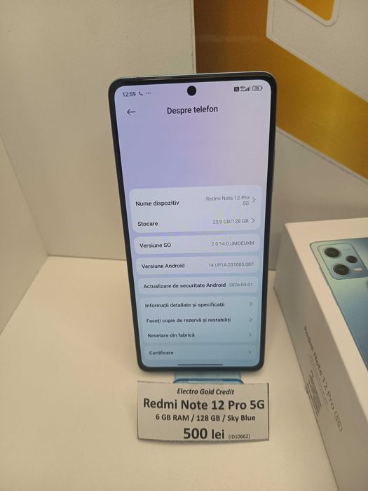 Xiaomi Redmi Note 12 Pro 5G 6GB RAM/128GB/Sky Blue ID10662