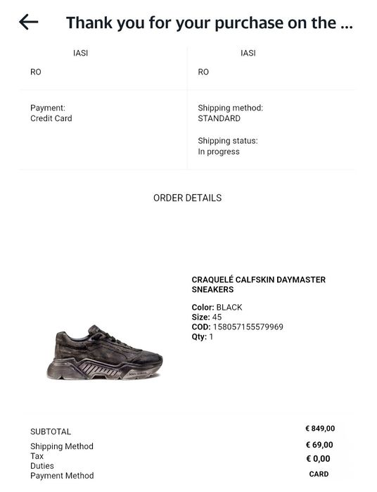 Sneakersi Dolce&Gabbana Originali Unicati,efect vinted,piele,marime 45