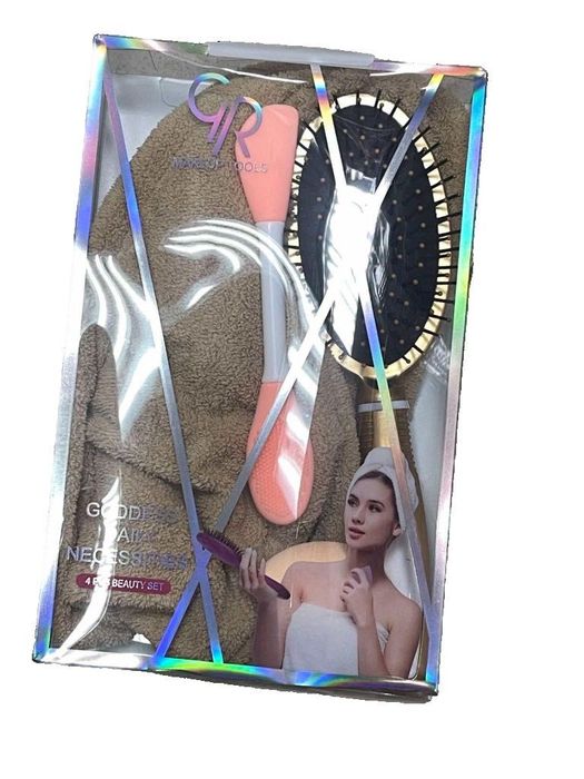 Комплект за красота четка за коса, гъба, кърпа за коса + четка за баня