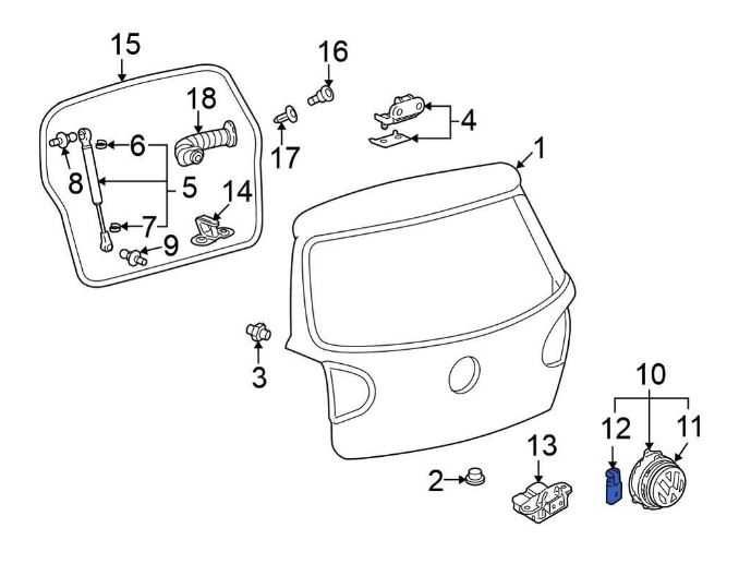 Buton maner NOU deschidere haion VW Golf V 5 Eos Passat in spatele emblemei hayon