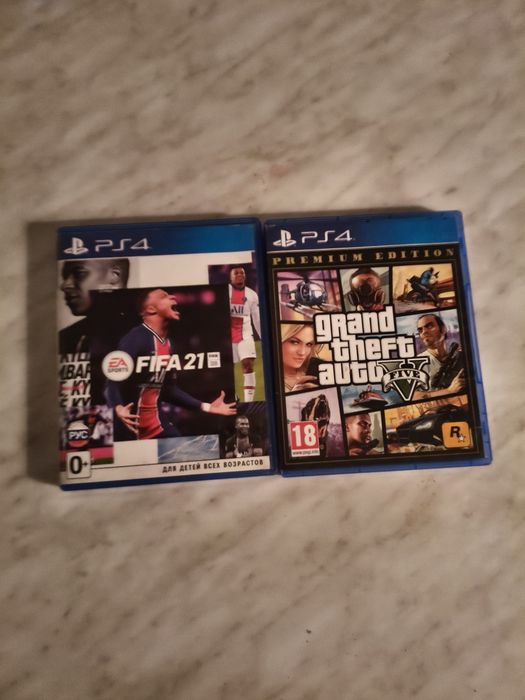 Диски Ps4 fifa21 и GTA5