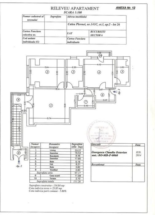 Apartament 3 camere Calea Plevnei