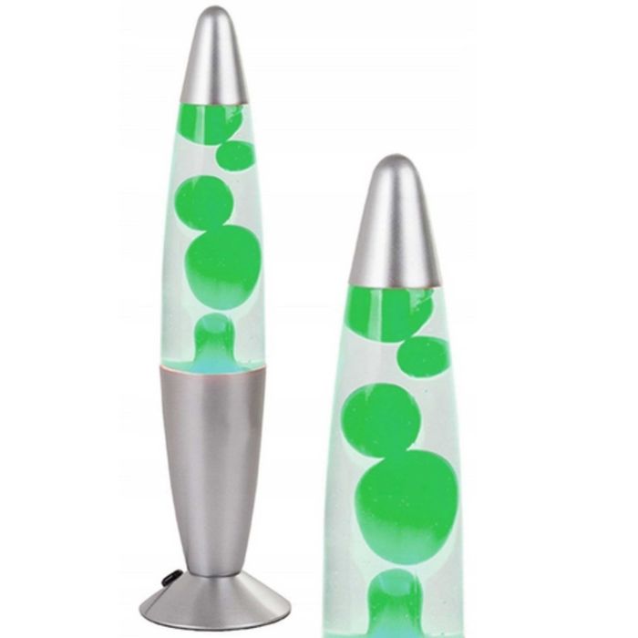 Lampa decorativa cu lava, verde, 34 cm