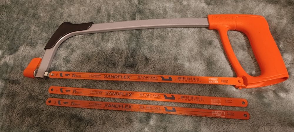 Fierăstrău bomfaier Bahco 317 + 3 pânze Sandflex 24 TPI - NOI