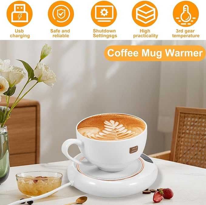 Затопляща подложка, нагревател на чаша кафе,чай,мляко с USB захранване