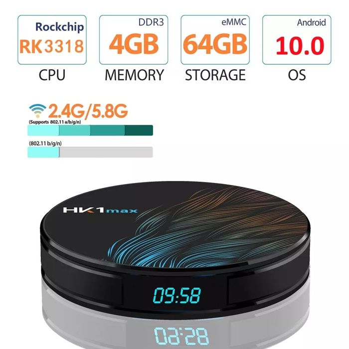 Tv Box HK1 Max Smart Box android 10.0  4GB RAM + 64GB ROM NOU