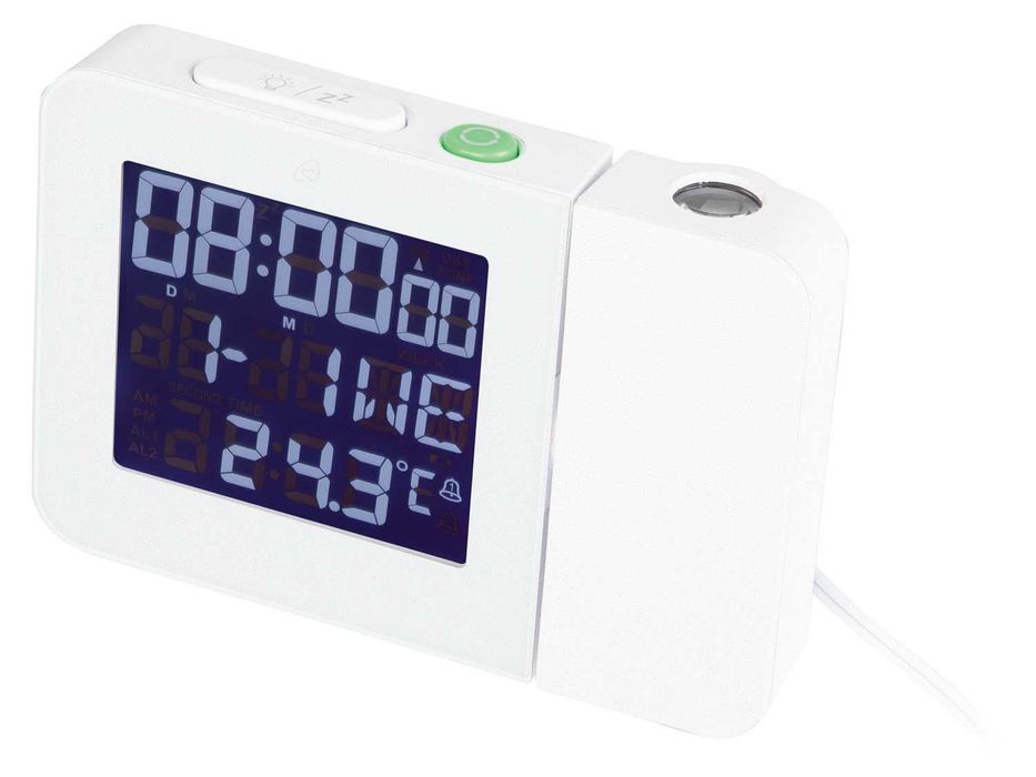 Ceas + termometru DISPLAY APRINS PERMANENT, cu PROIECTOR proiecție nou