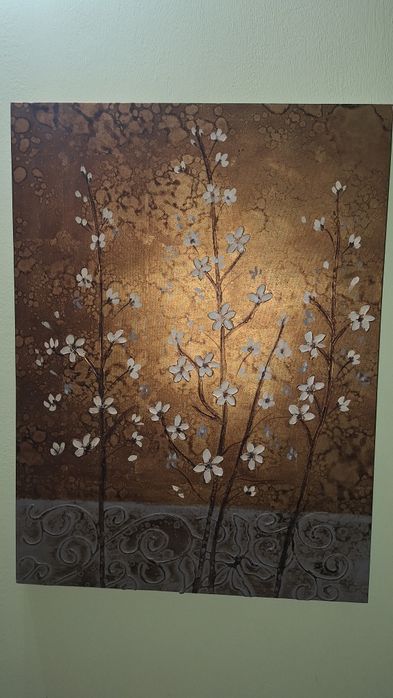 Tablou flori de cires canvas 60×80 pânză+șasiu lemn