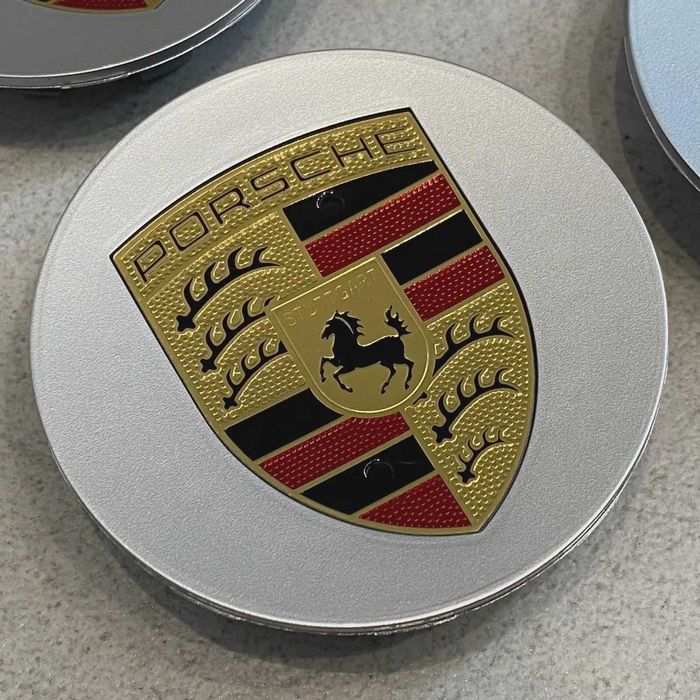 4 броя сребърни капачки за джанти Porsche 65мм или 76мм