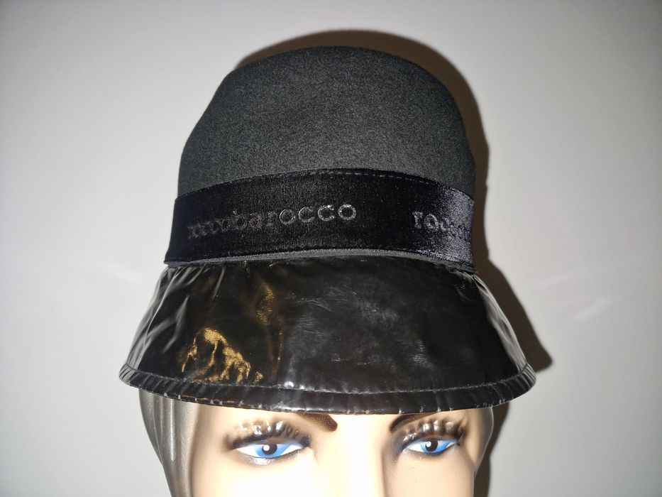 pălărie Roccobarocco lână 100%, neagra, superba