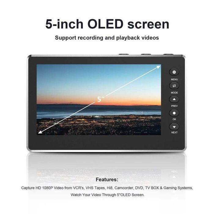 Видео рекордер Digitnow HD Video Capture Box 1080p 60fps 5" OLED Екран