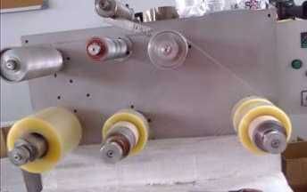 Машина за пренавиване на ленти, креп ленти и етикети