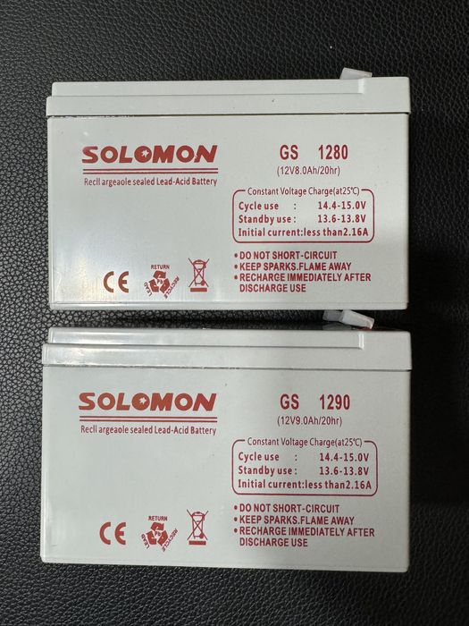 Мошные аккумуляторы 12V8A универсальные подходят к любому оборудованию