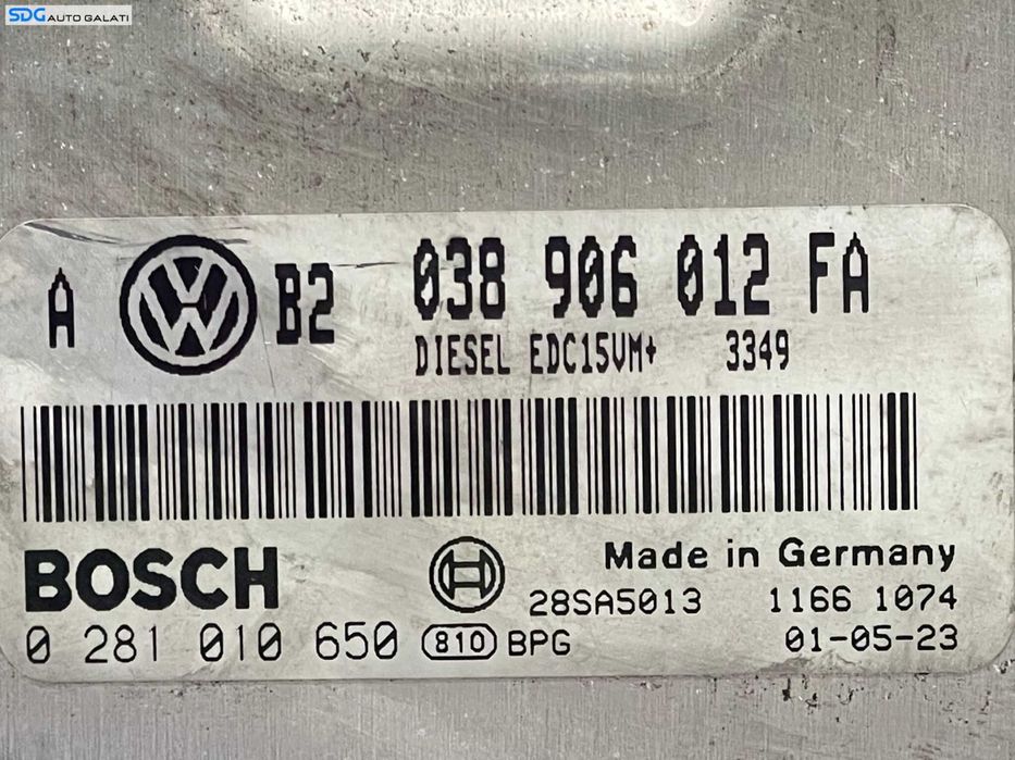 ECU Calculator Motor Bosch Volkswagen Golf 4 1.9 ALH 1998 - 2005 Cod 038906012FA 0281010650 [L4234]