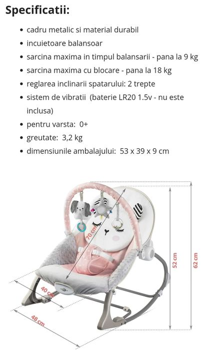 Balansoar și scaun 3in 1