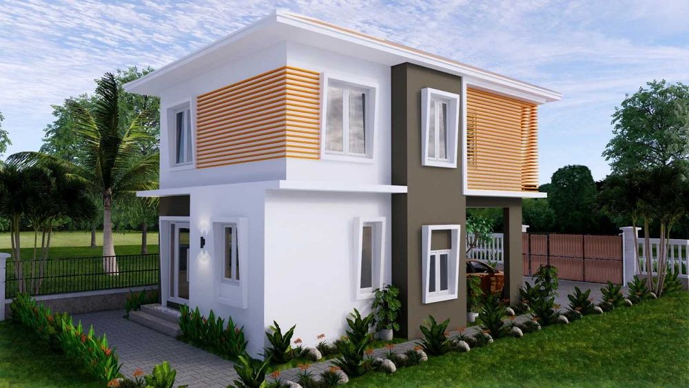 НА ИЗПЛАЩАНЕ - Двуетажна сглобяема къща с 3 спални, 108 кв. м