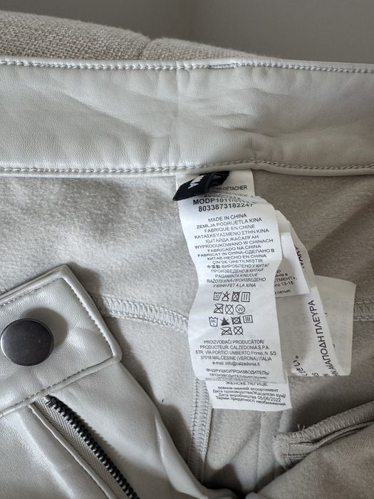 Pantaloni piele crem Calzedonia marimea S
