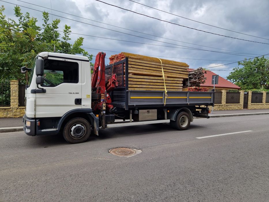 Transport camion 7,5 tone cu macara si basculabil 3,5 tone