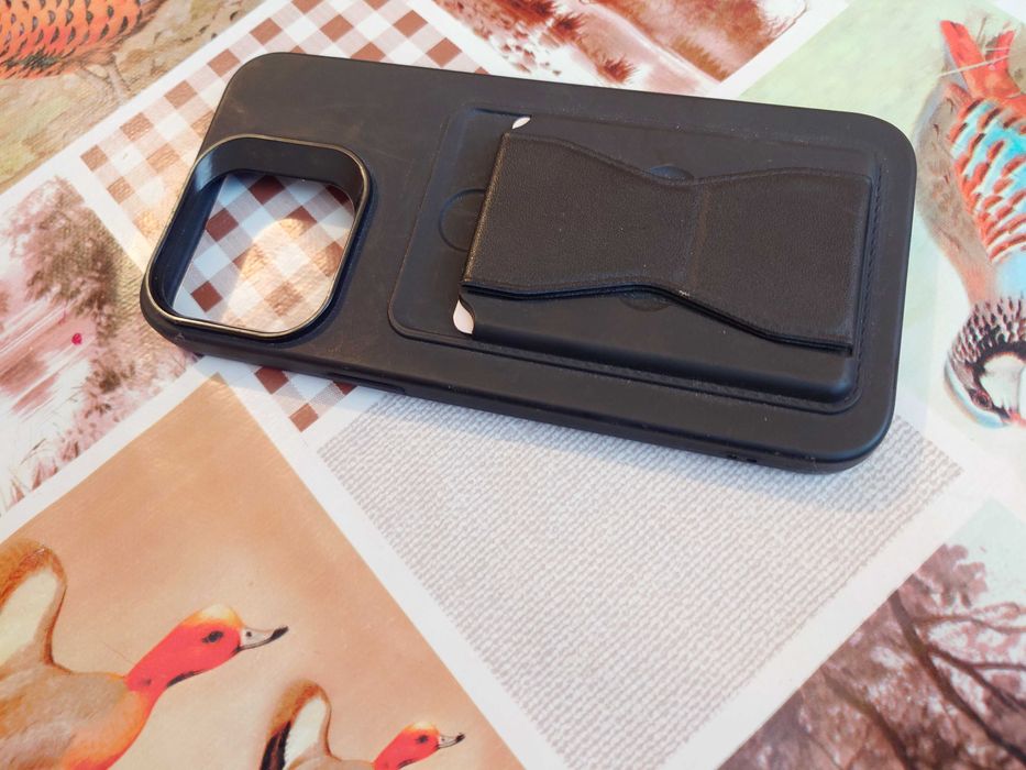 Нов калъф със стойка и портмоне за кредитни карти, за Айфон 15 про мах