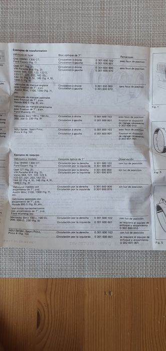 Фарове Bosch SBQ7 H4 за ретро автомобили Mercedes benz,bmw,vw,porsche