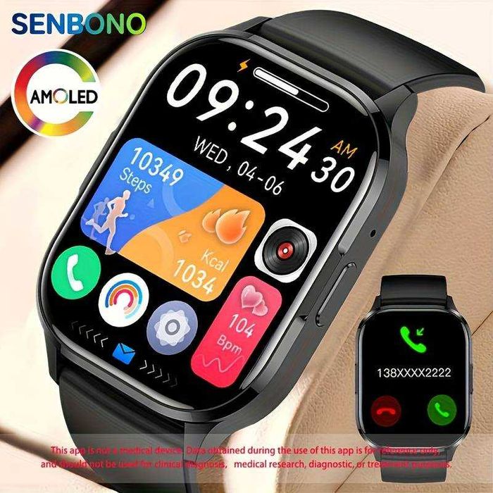 Смарт часовник smart watch SENBONO amoled display