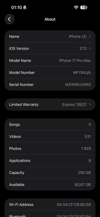IPhone 17 pro Max