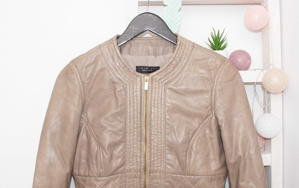 TWINSET Simona Barbieri дамско яке естествена кожа капитонирано S