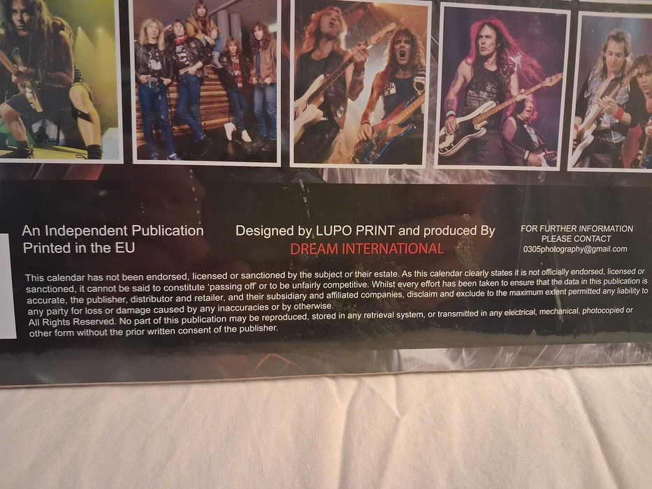 Calendar neoficial Iron Maiden "Unofficial Tribute Calendar 2025"