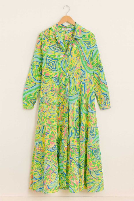 Rochie lungă, vaporoasă, cu vibe artistic, din bumbac subțire