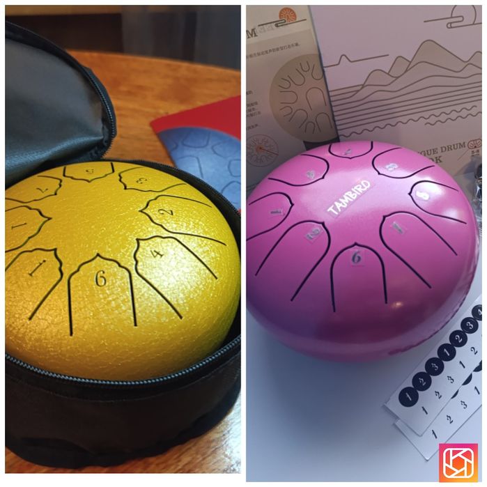 Новогодняя скидка!Ручной барабан глюкофон,hand pan , жёлтый и розовый