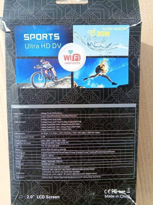 Экшен камера 4к спорт