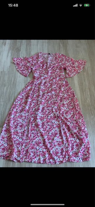 Rochită roz cu model floral
