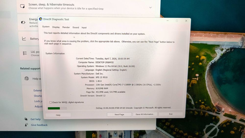 laptop workstation dell xps 15 9510 i7 11800h rtx 3050 Ti ssd 512gb 4K touch